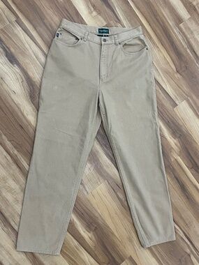 Vintage 90s Y2K Ralph Lauren Khaki High Rise Straight Leg Jeans Pants 14